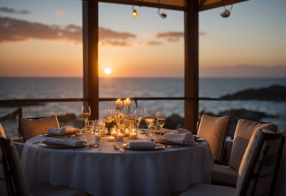 A beachfront dinner with a sunset view, a couple's massage, and a private yacht cruise are some of the 30th wedding anniversary vacation ideas