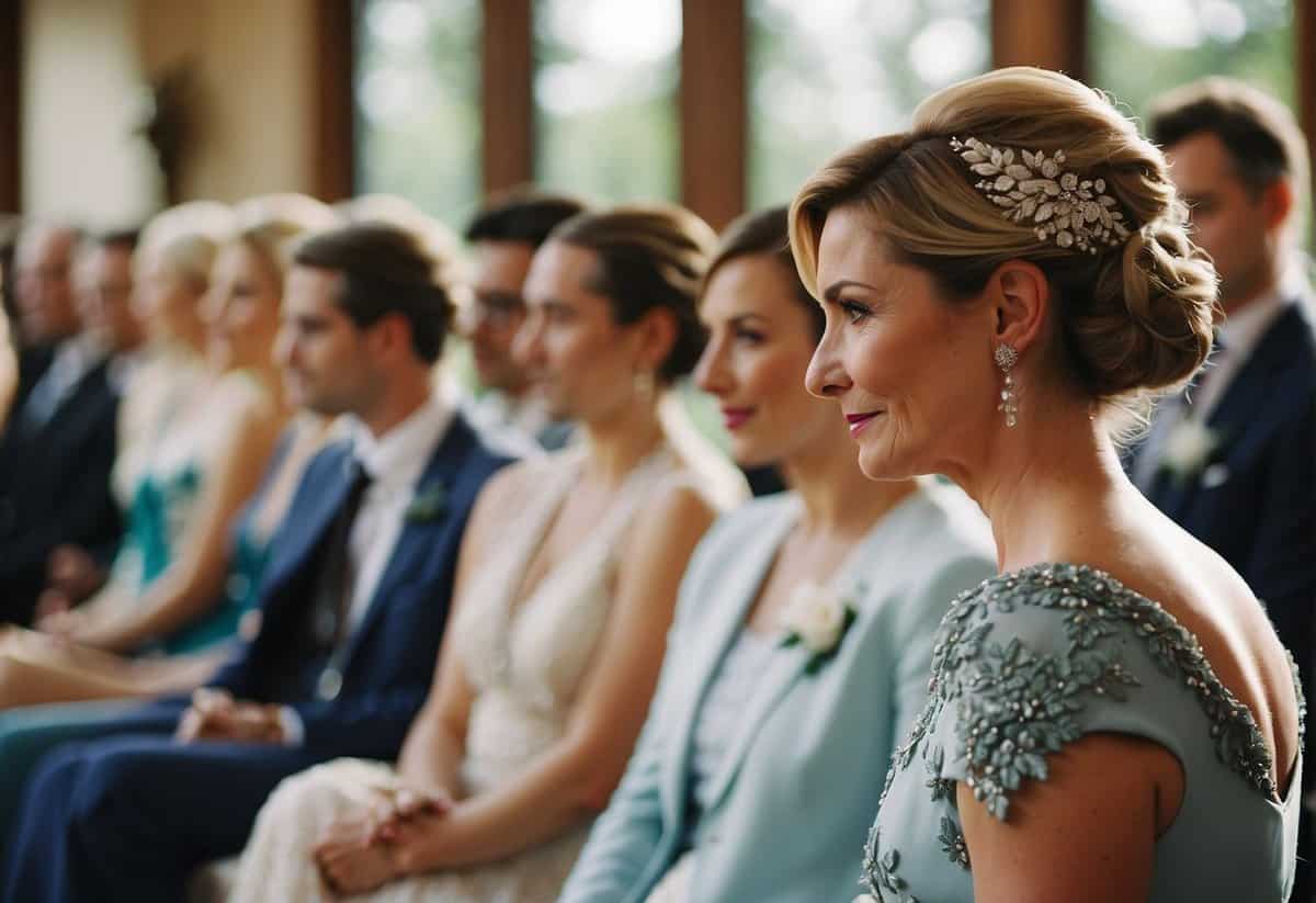The mother of the bride should not interrupt or overshadow the bride during the wedding ceremony or reception