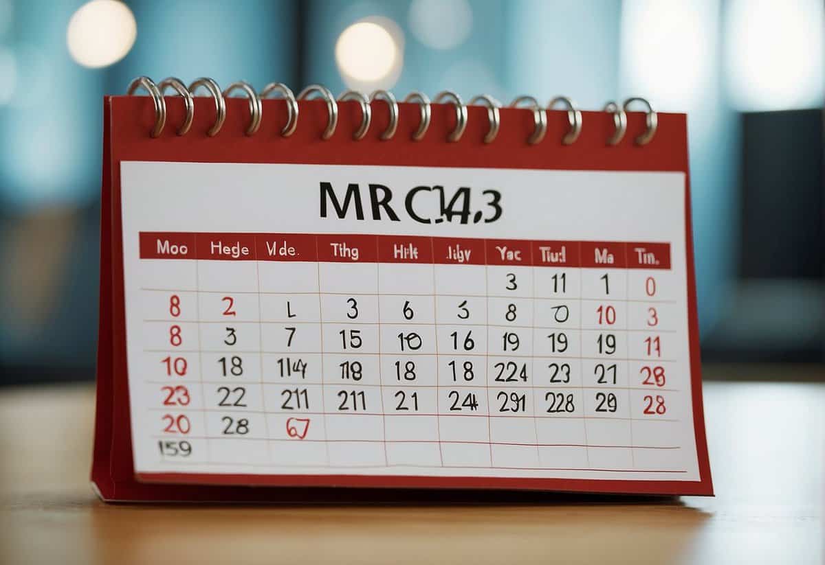 A calendar with two dates circled, one for the first marriage and another for a potential second marriage