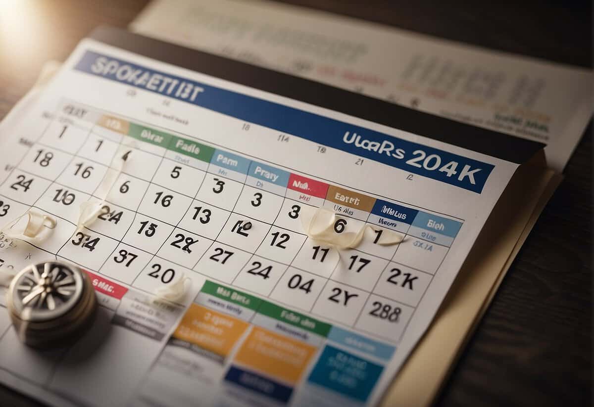 Financial and commercial logos with a calendar showing a deadline for name change after marriage in the UK