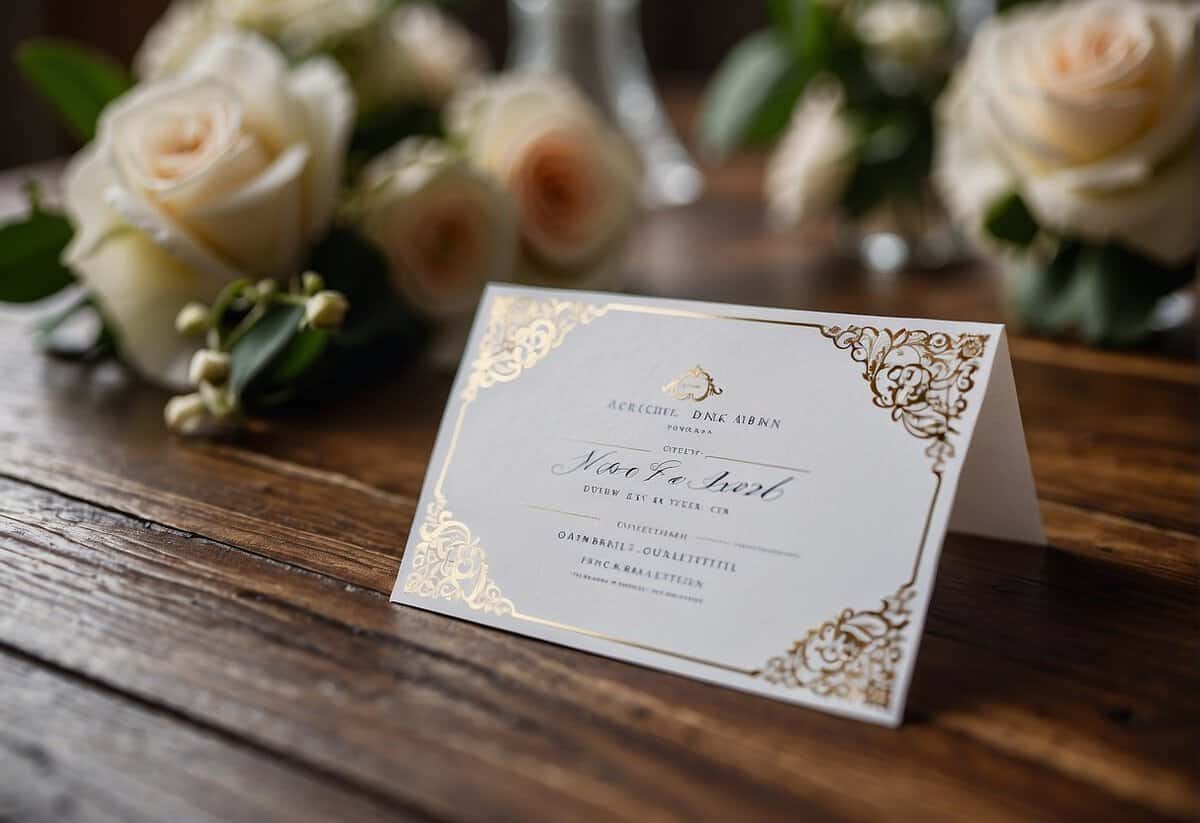 A wedding invitation addressed to "ex-husband" lies on a table
