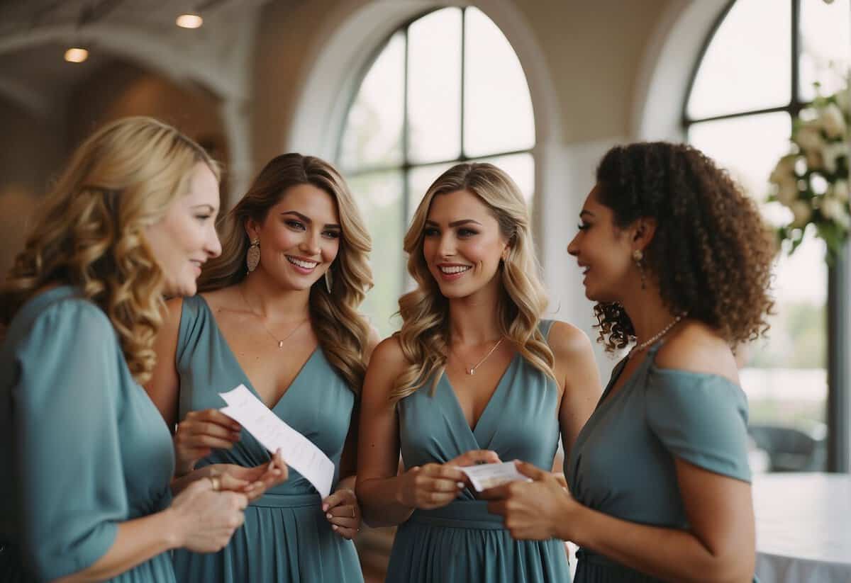 Bridesmaids discuss payment for wedding expenses