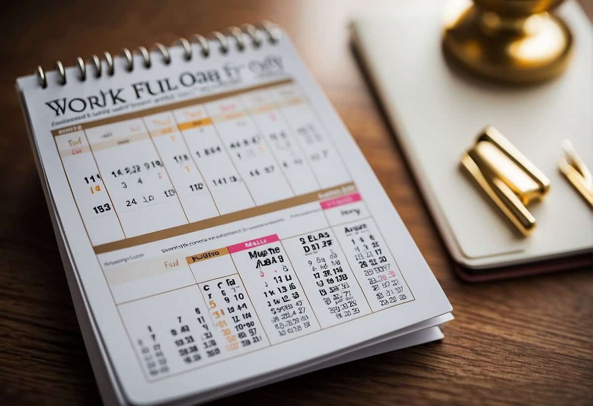A calendar with "cheapest month for wedding" highlighted, surrounded by budget-friendly wedding planning books and resources