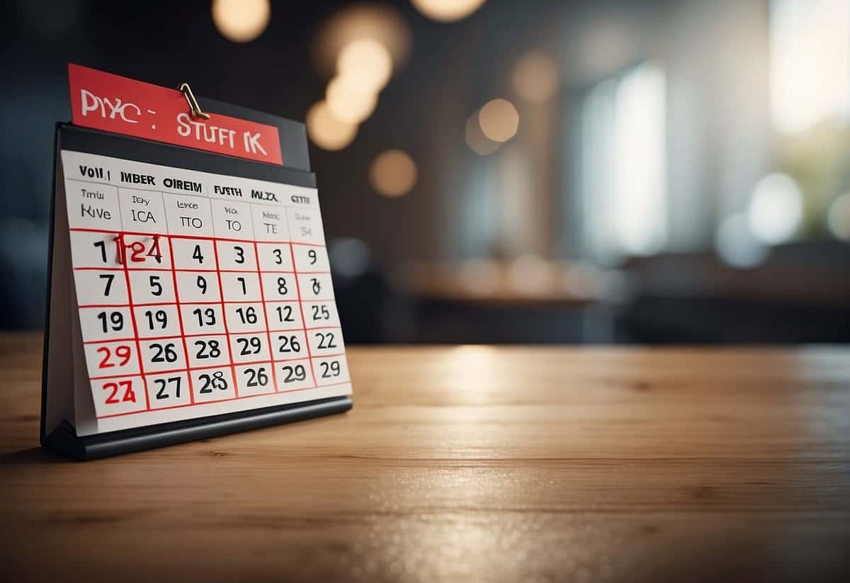 A calendar with the days of the week highlighted, with a large arrow pointing to the day that is labeled as the "cheapest day to get married."