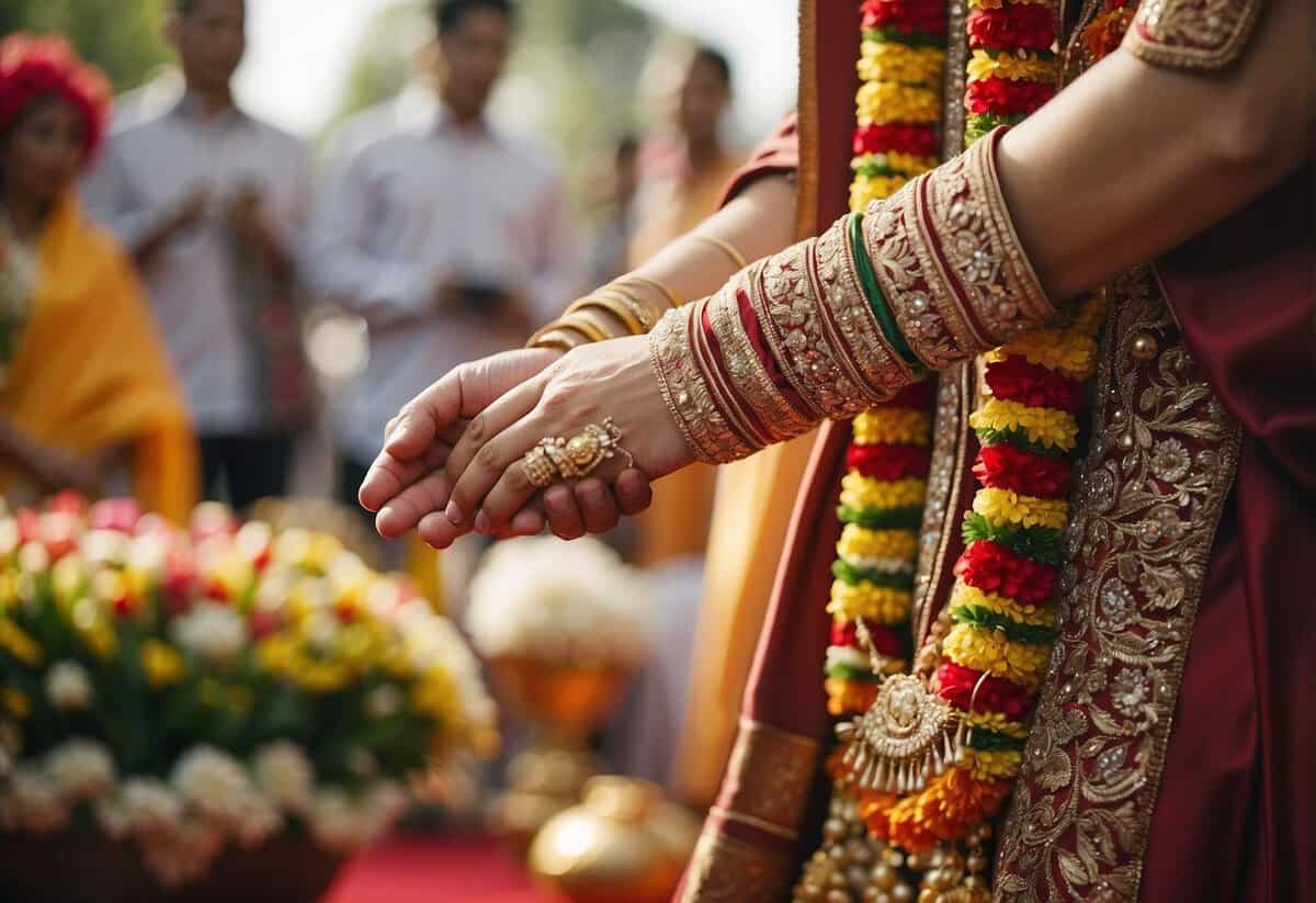 A wedding ceremony with traditional cultural elements, such as rituals, attire, and decorations, differs from the everyday life of a married couple