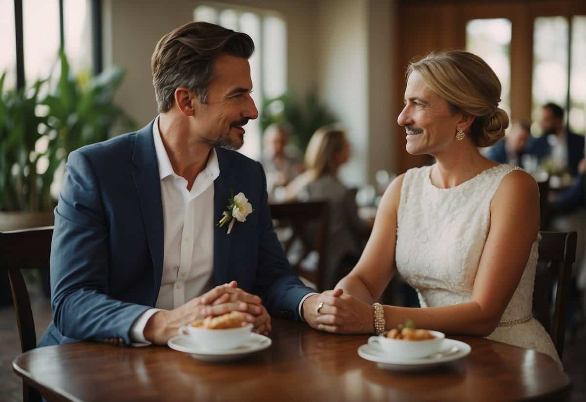Divorced parents discuss wedding etiquette, planning together
