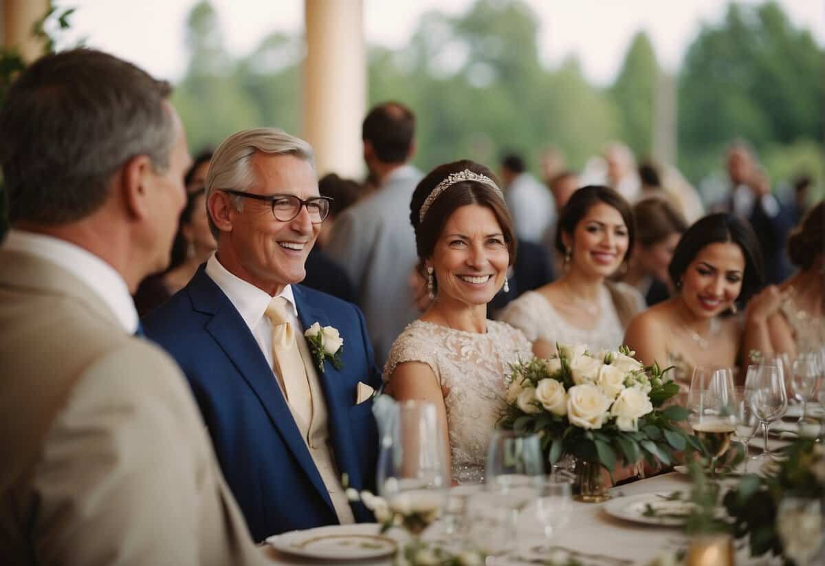 The parents of the bride are responsible for welcoming and hosting guests, overseeing the reception, and participating in the celebration