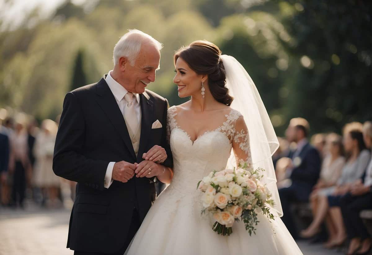 The father of the bride contributes non-financially to a second wedding