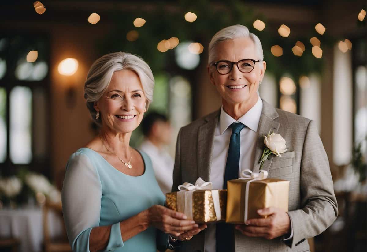 Parents of the groom give a gift