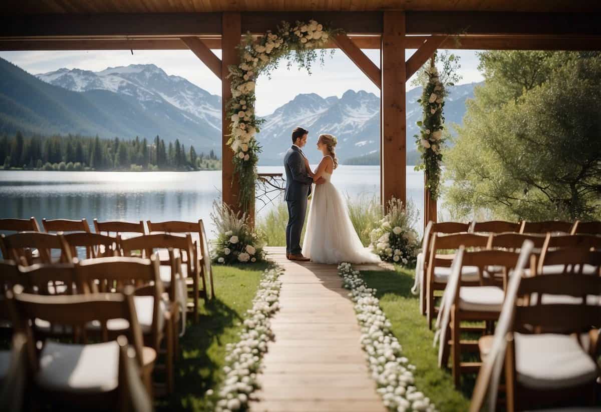 Idaho's scenic mountains and lakes create a picturesque backdrop for weddings. A serene lakeside ceremony with snow-capped peaks in the distance is an ideal setting for couples to exchange vows