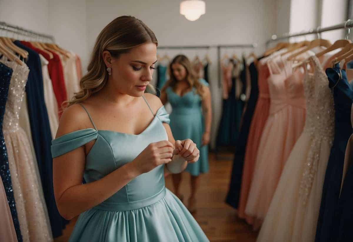 Maid of honor frantically searches for missing accessories at last dress fitting