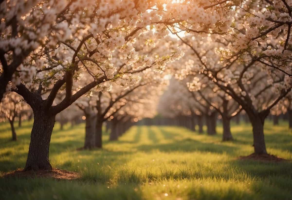 A blooming peach orchard in spring or a golden vineyard in fall make perfect settings for a Georgia wedding