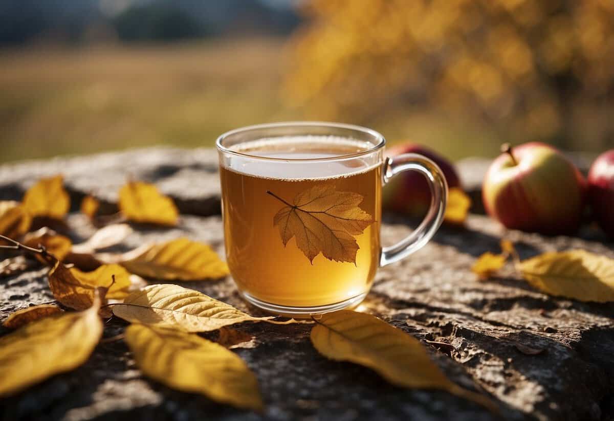 A crisp November day with golden leaves swirling in the wind. A cozy outdoor ceremony with warm blankets and hot apple cider
