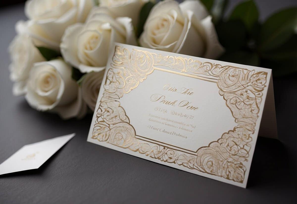 A wedding invitation with a blank space for a "plus one" guest