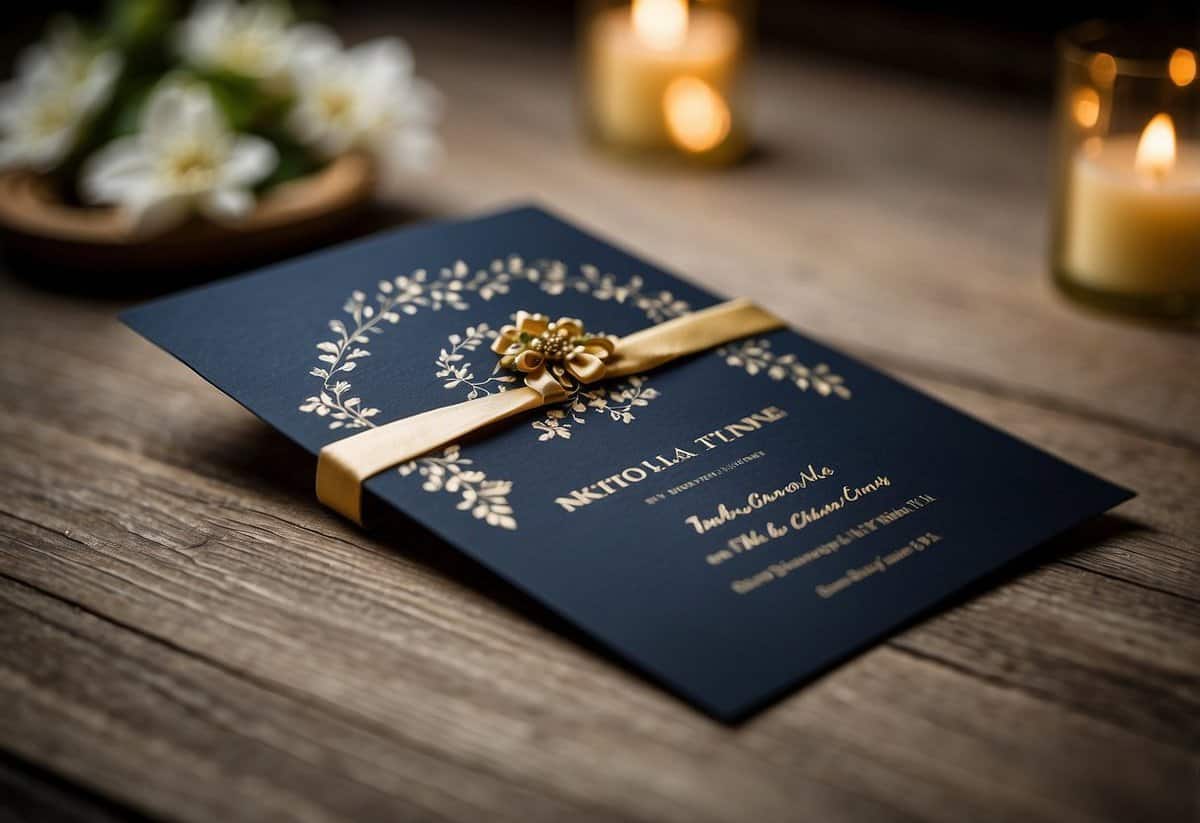 A wedding invitation with "plus one" option crossed out