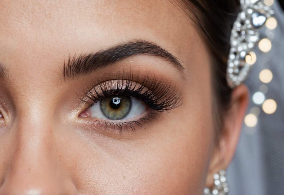 A bride's elegant eye with Velour Effortless Kit lashes