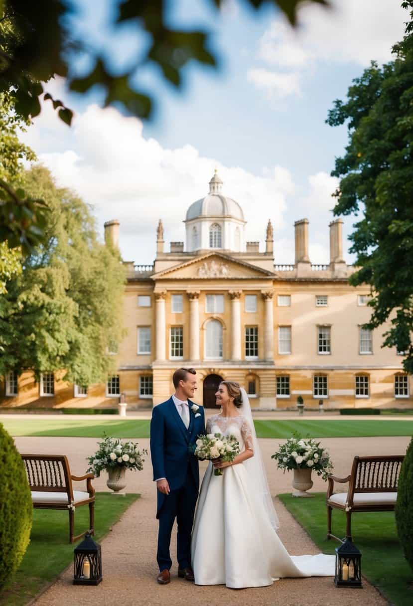 The grandeur of King's College Cambridge, with its historic architecture and lush gardens, sets the perfect scene for a romantic wedding ceremony