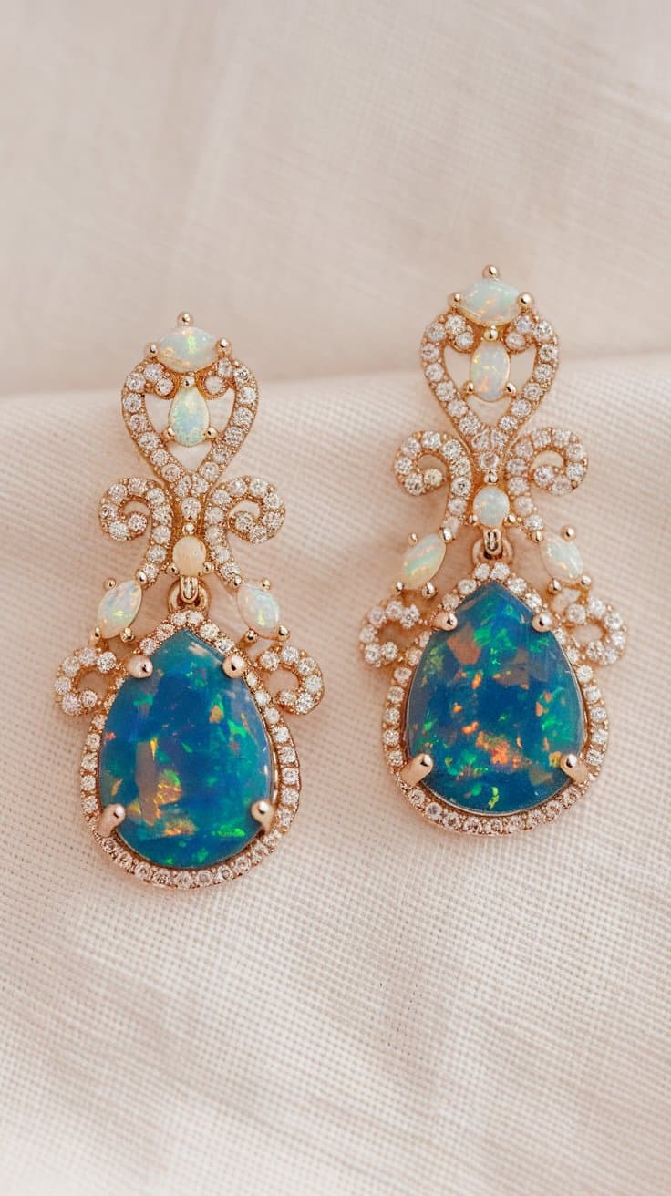 9+ Opal Wedding Earring Ideas to Shine on Your Big Day - OMG Hitched!