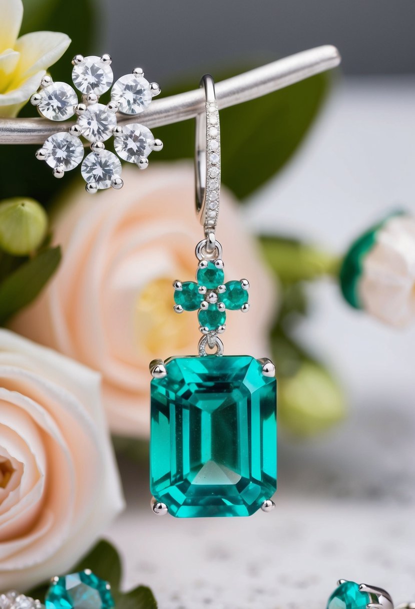 9+ Emerald Wedding Earring Ideas for a Chic Bridal Look