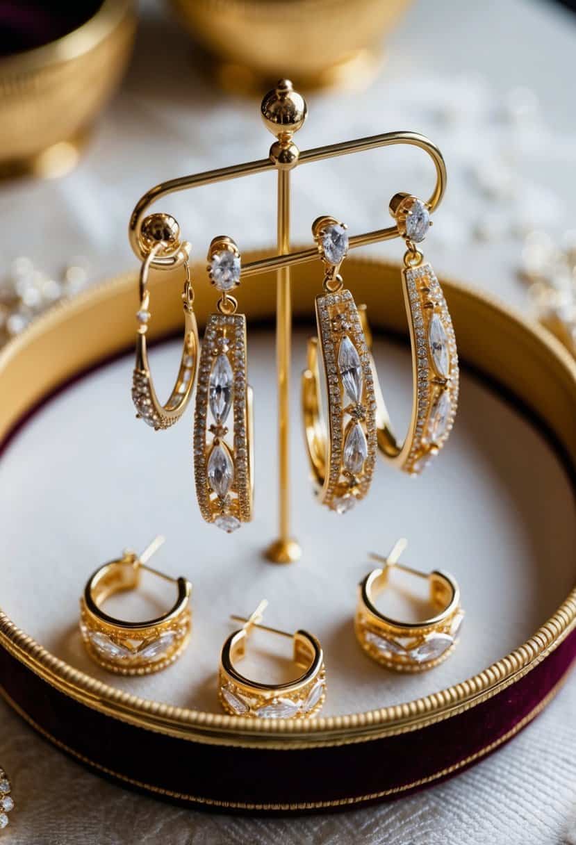 9+ Gold Wedding Earring Ideas to Shine on Your Big Day