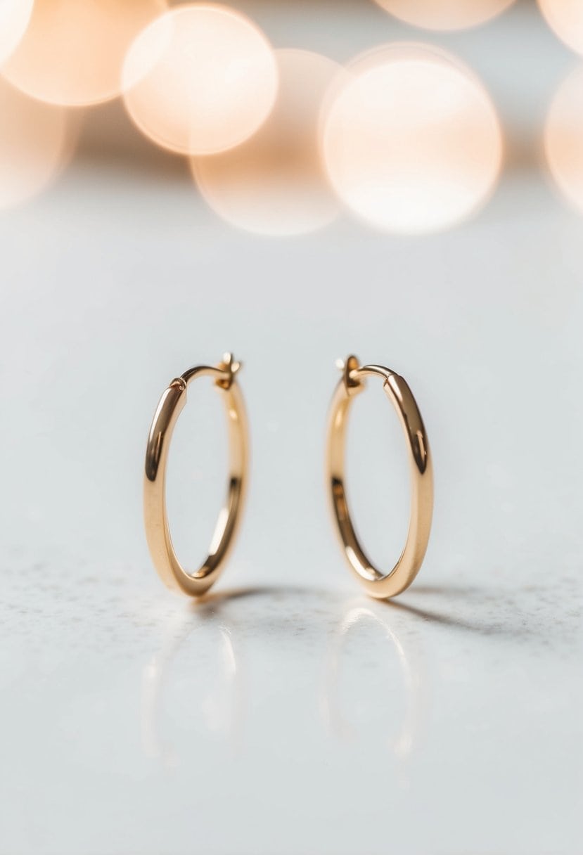 Two simple bar-shaped earrings on a white background