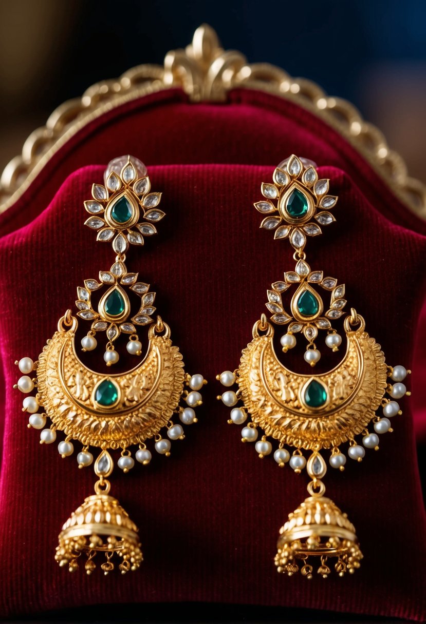 15 Gold Indian Wedding Earring Ideas for a Sparkling Celebration