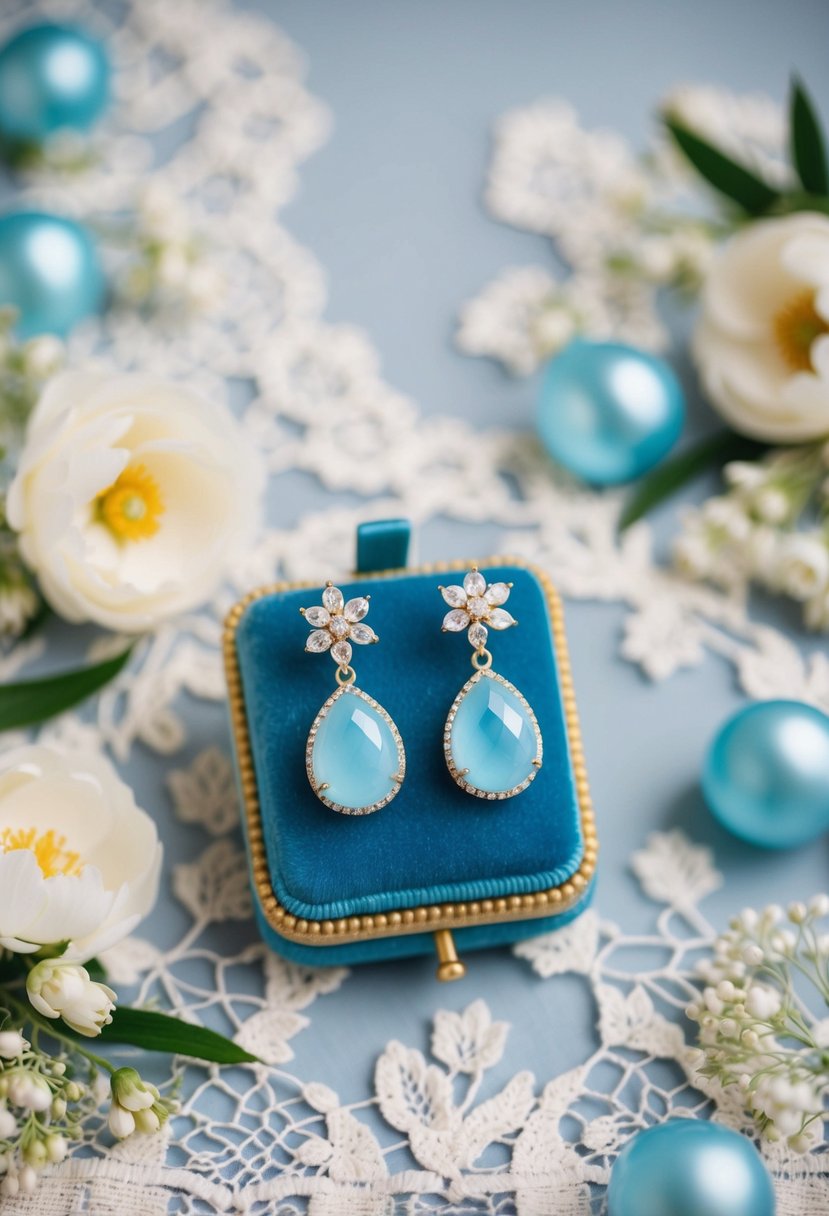 15 Light Blue Wedding Earrings Ideas to Elevate Your Bridal Look