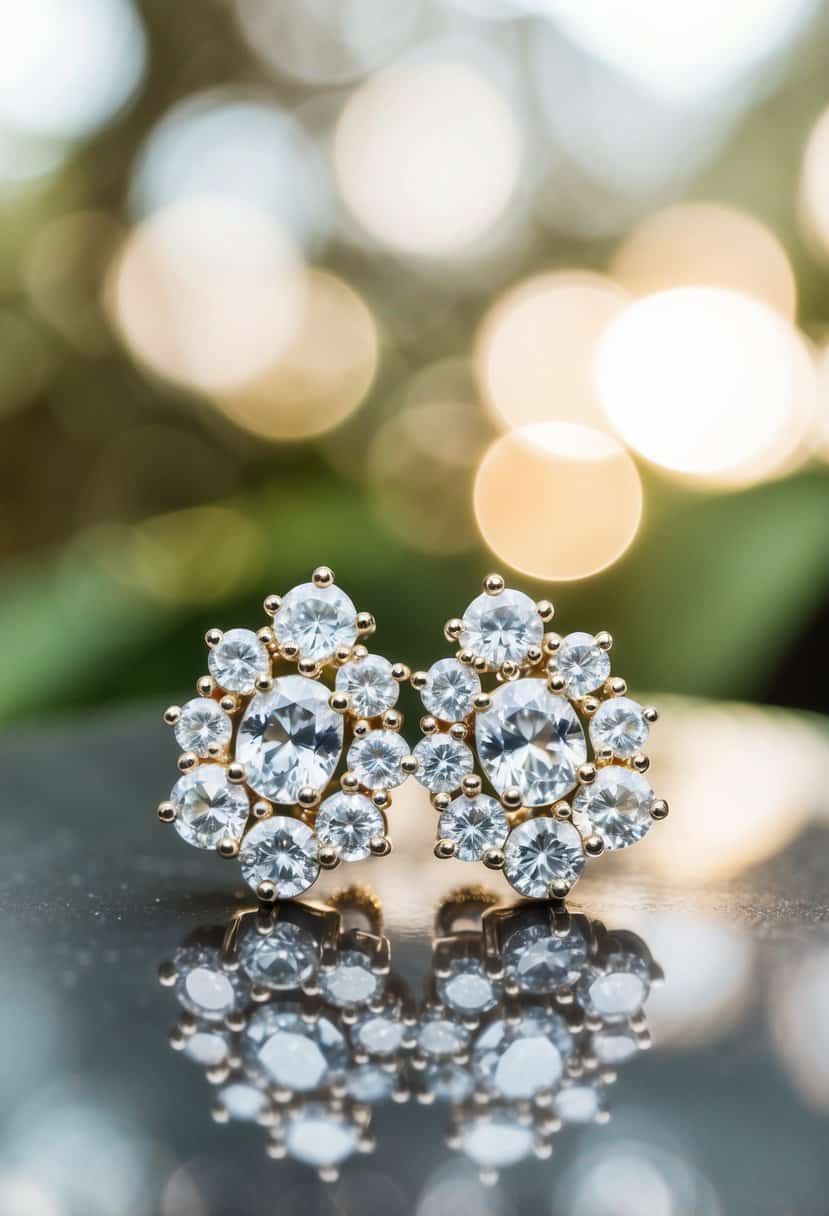 Opulent gemstone clusters sparkled in David Yurman's big wedding earrings