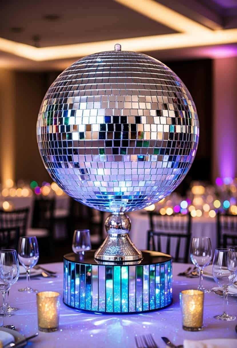 15 Disco Wedding Table Decoration Ideas to Light Up Your Celebration