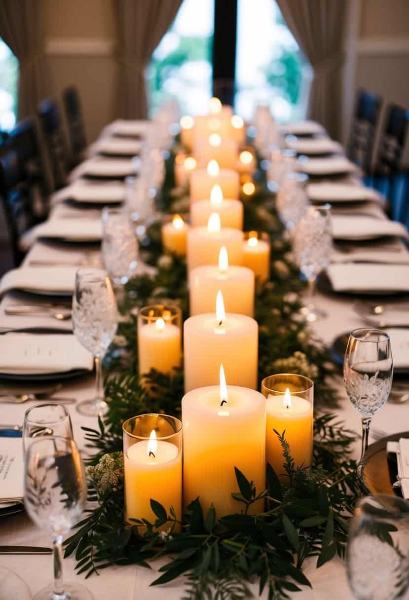 15 Just Candle Wedding Table Decoration Ideas for a Cozy Atmosphere