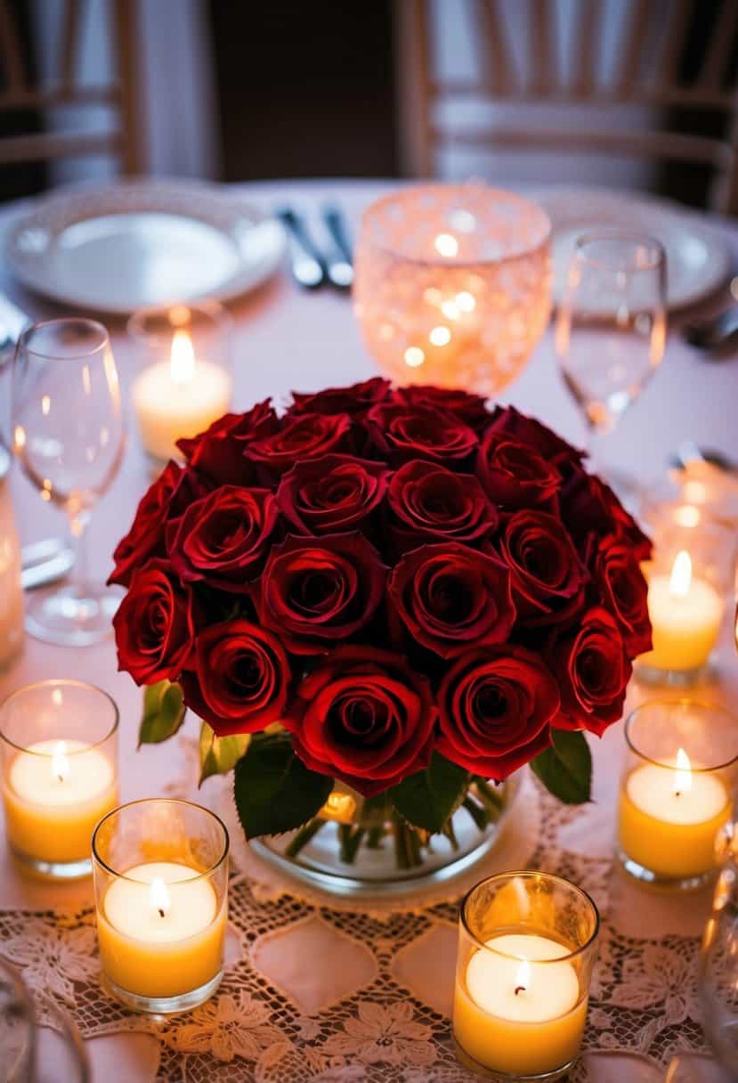 15 Red Rose Wedding Table Decoration Ideas for a Romantic Setting 15 Red Rose Wedding Table Decoration Ideas for a Romantic Setting