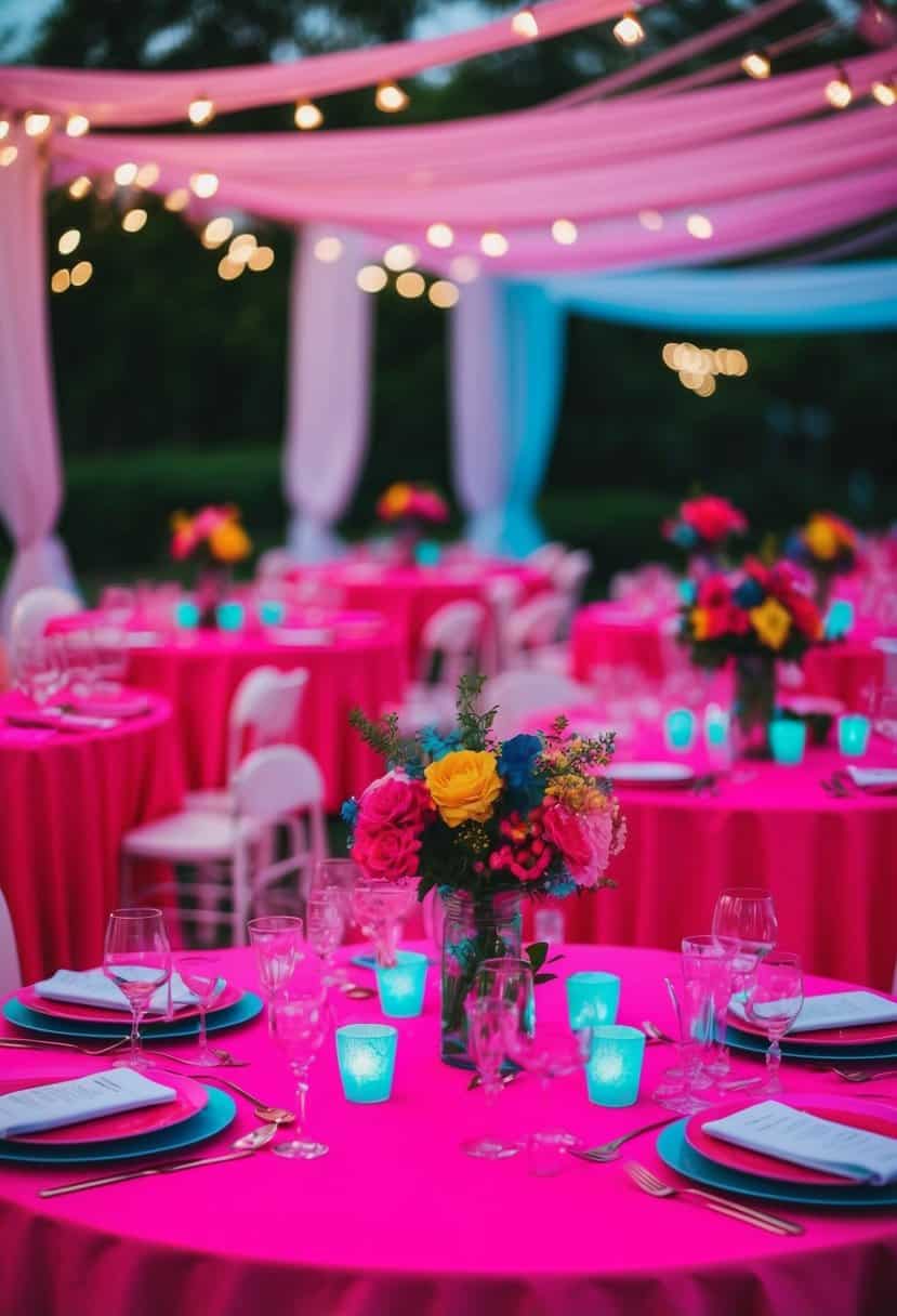 15 Neon Wedding Table Decoration Ideas for a Vibrant Celebration - OMG ...