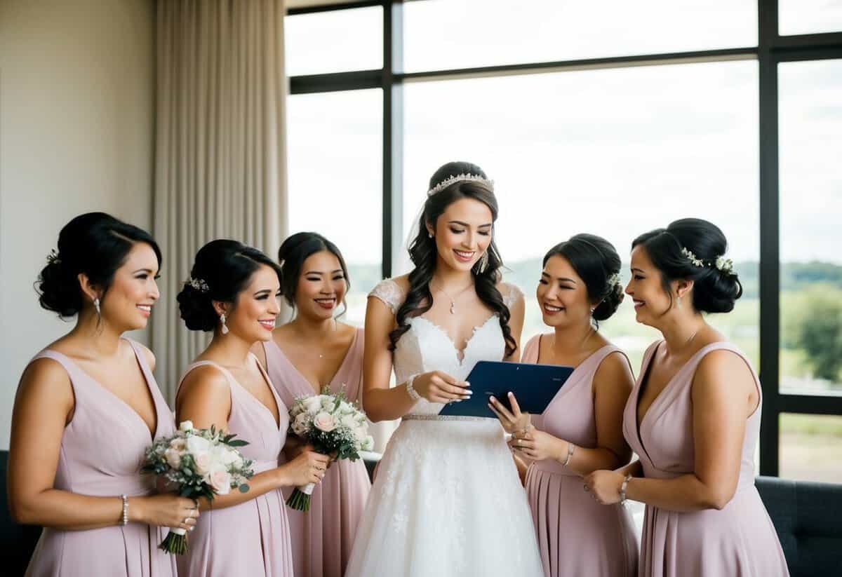 The bride pays for bridesmaids' travel and accommodation