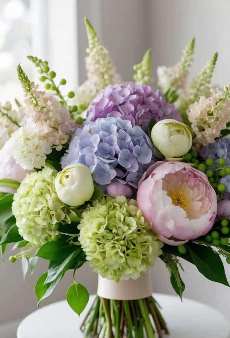 15 Hydrangea Peonies Wedding Bouquet Ideas to Inspire Your Big Day ...