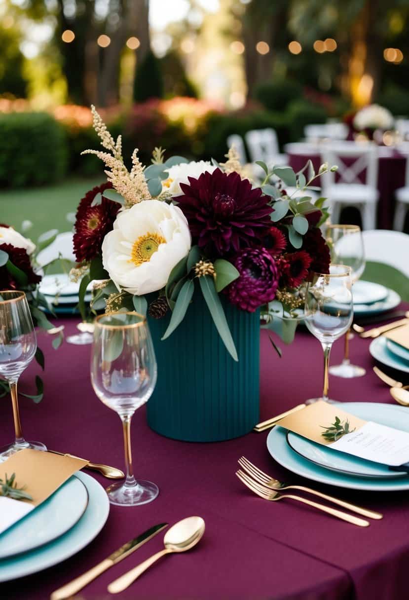 15 Burgundy and Dark Teal Wedding Ideas for a Stunning Celebration 15 Burgundy and Dark Teal Wedding Ideas for a Stunning Celebration