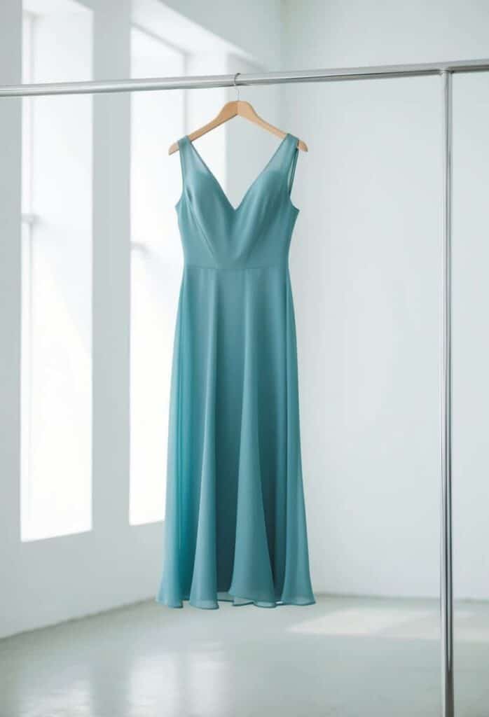 Moon - Elegant Minimalist Chiffon Modest Wedding Dress