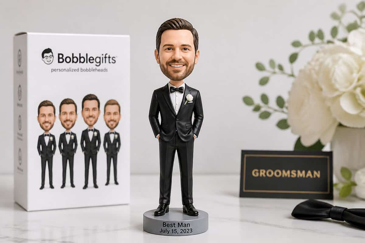 Bobblegifts Custom Wedding Groomsmen Bobble Head