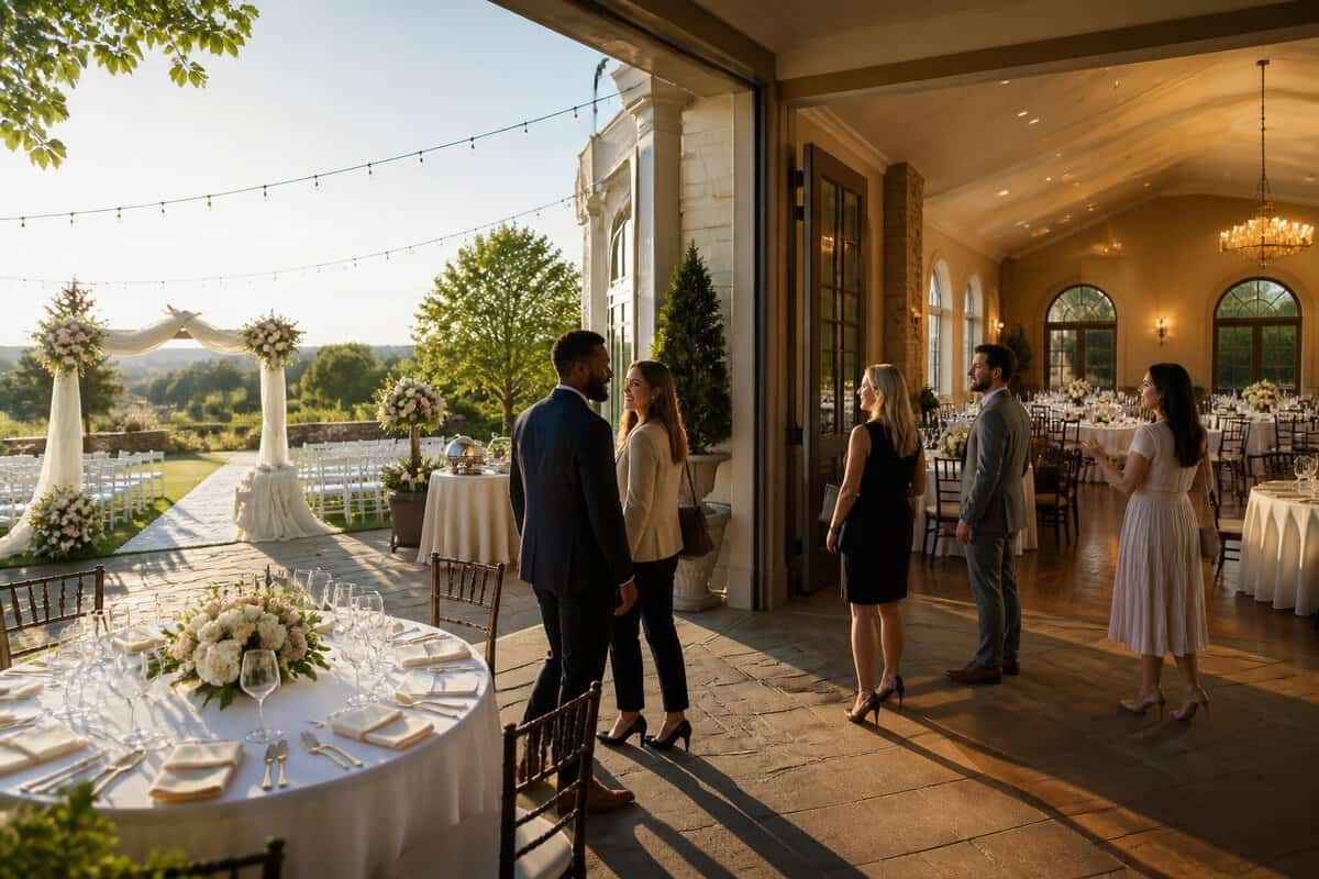 Elegant wedding venues in Yorkville and nearby Central New York with decorated ceremony and reception spaces.