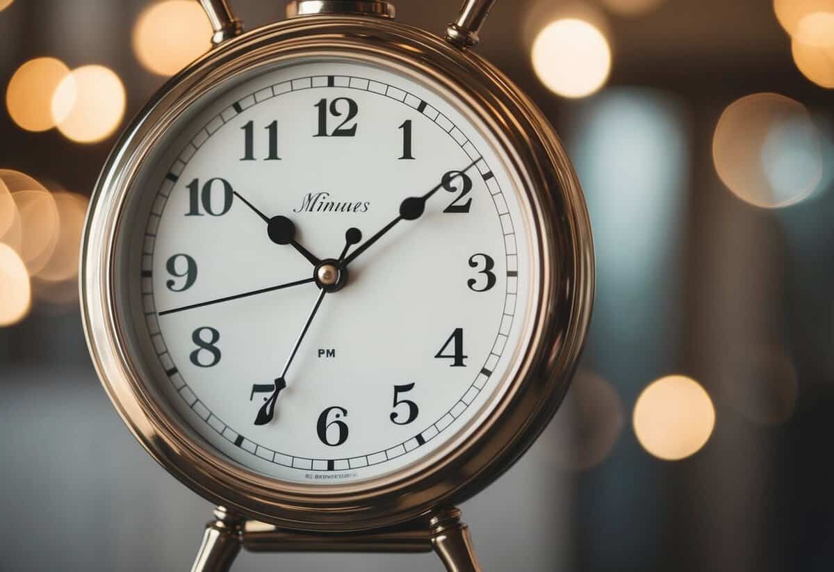 A clock ticking for two minutes