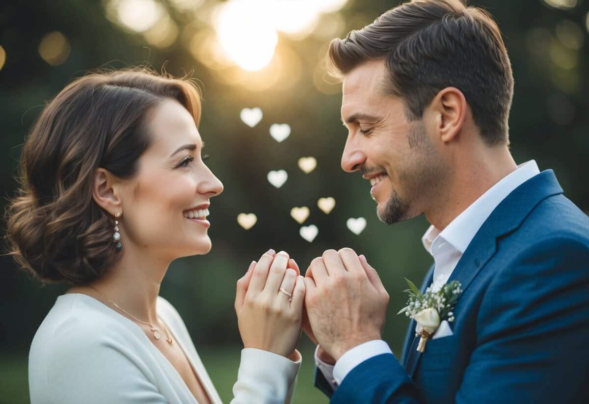 A couple exchanging thoughtful gestures and acts of kindness, demonstrating the platinum rule of treating each other with the utmost respect and consideration in marriage