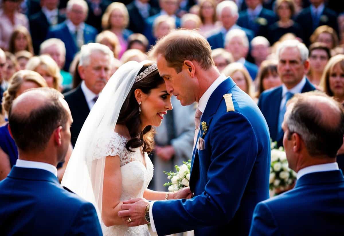A nervous royal stumbles over their vows, causing a hushed reaction from the crowd