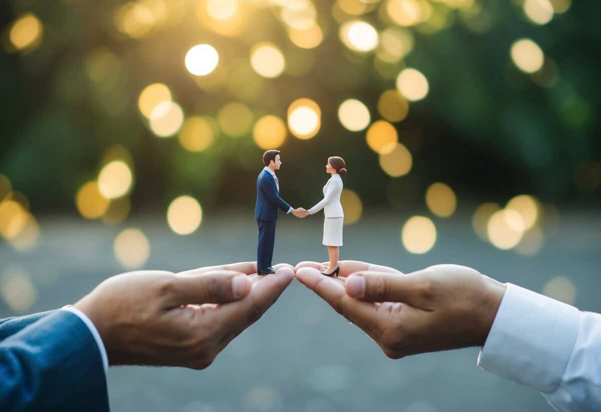 A couple sharing five positive interactions for every one negative interaction, creating a balanced and harmonious relationship