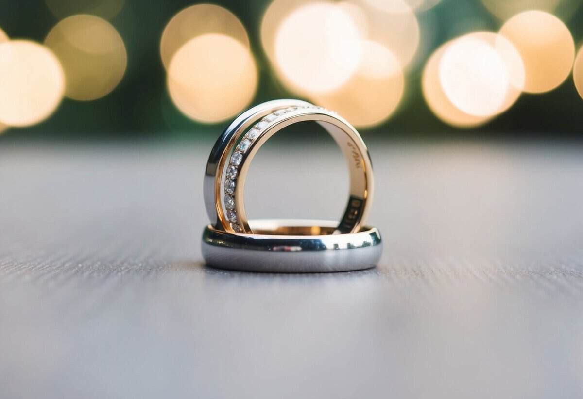 A ring encircles a larger ring, symbolizing the bond and unity of marriage
