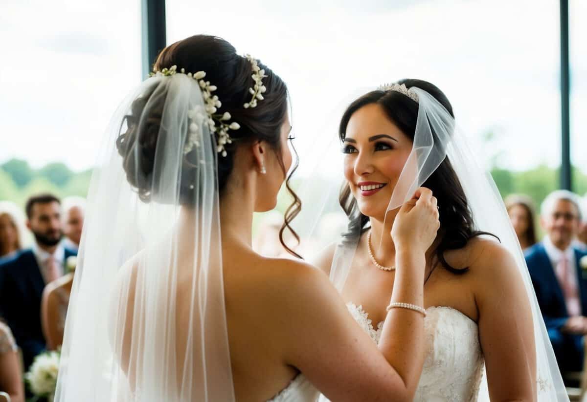 The bride should take off her veil during the wedding ceremony