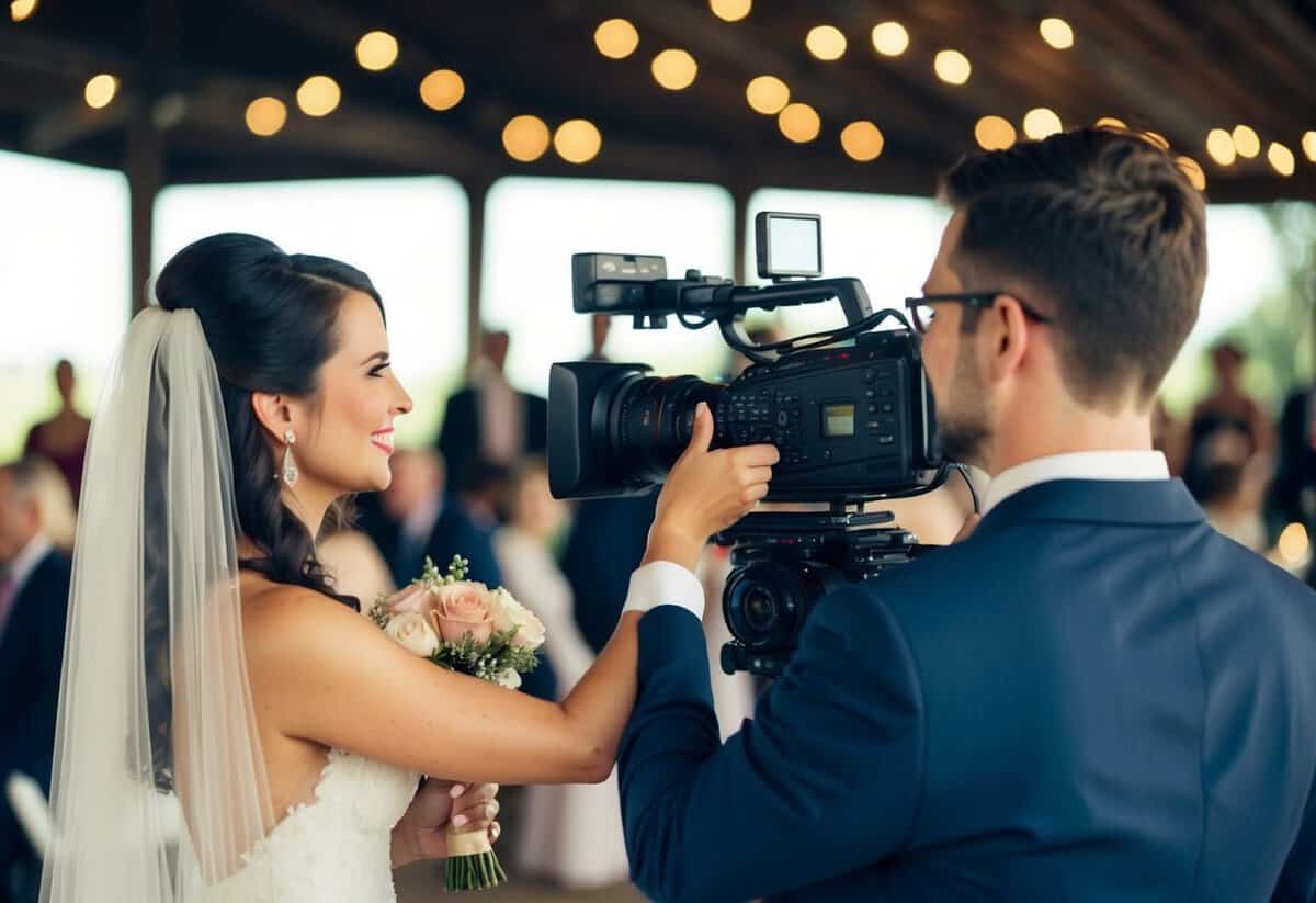 A wedding video shows traditional footage of the ceremony and reception, while a wedding film incorporates storytelling, artistic shots, and cinematic editing