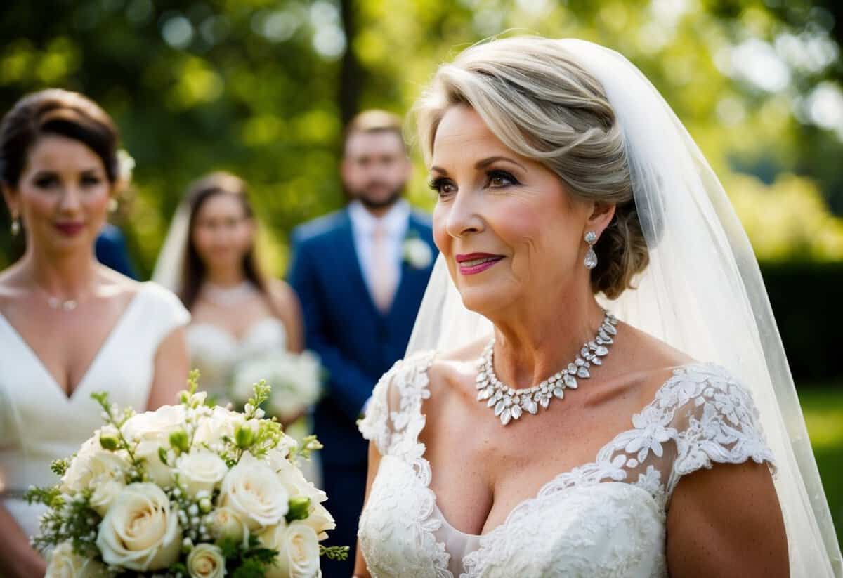 A mother of the bride should not overshadow or outshine her daughter on her wedding day
