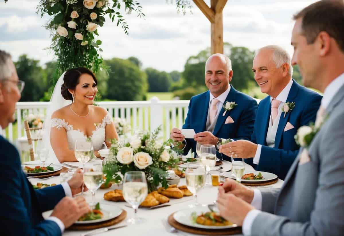 The groom's parents pay for the wedding venue, catering, and decorations
