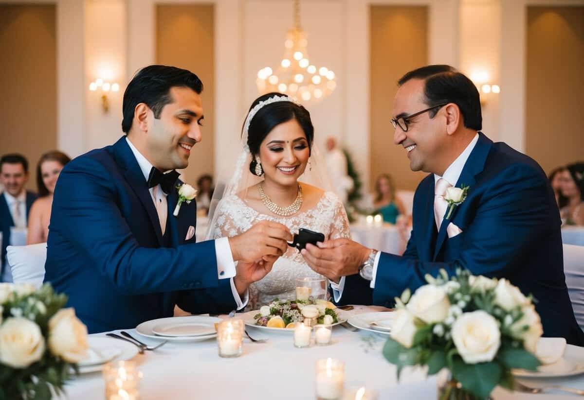The groom's parents pay for the wedding venue, catering, and decorations