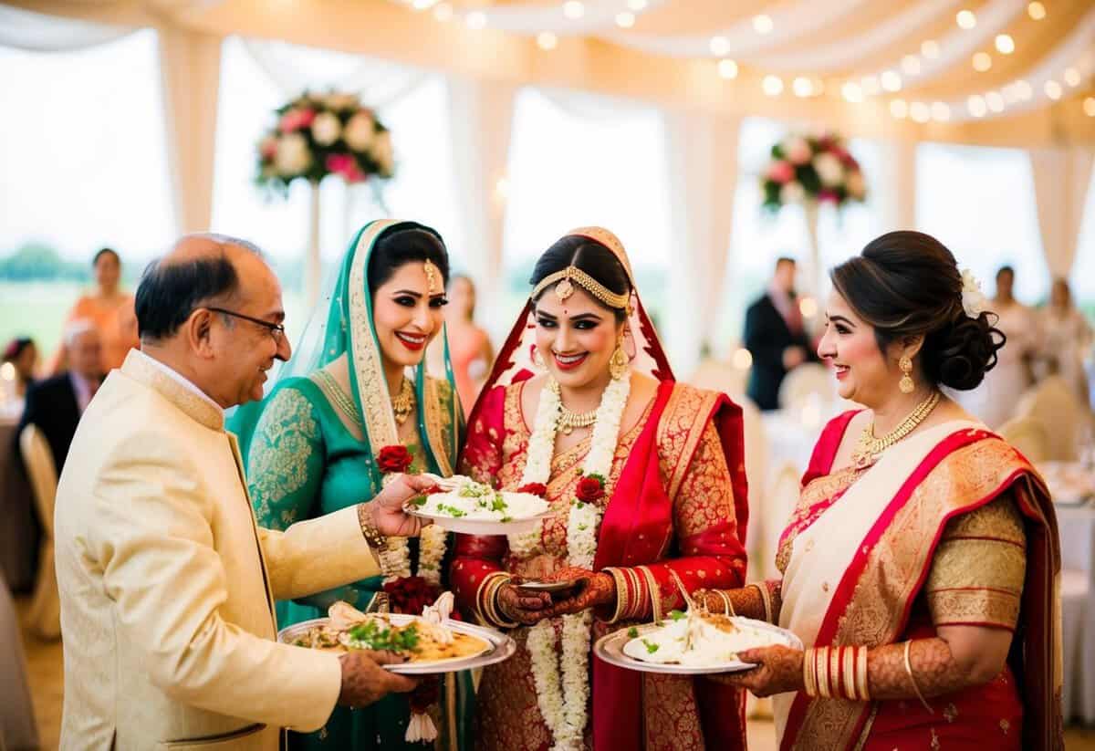 The bride's parents pay for the venue, decorations, and catering for the pre-wedding celebrations
