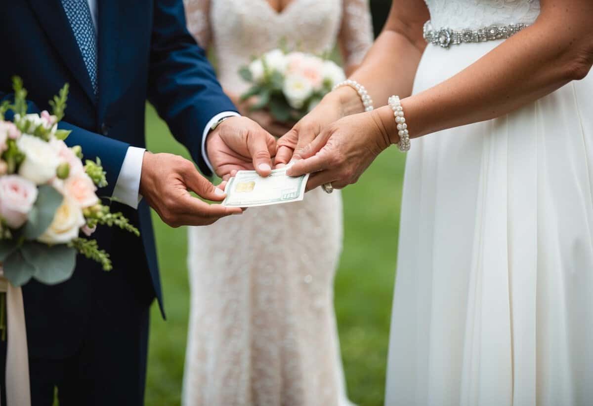 A bride's parents paying for wedding expenses